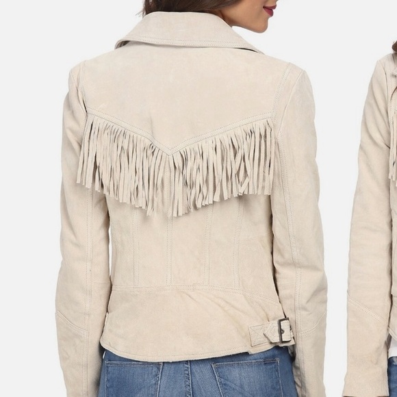 Jessica Simpson Jackets & Blazers - Genuine Suede Fringe Jacket